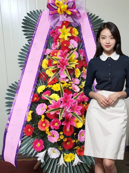 채플웨딩홀 아벤티움 3단화환 기본형