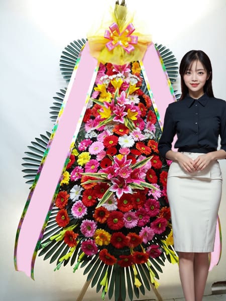 채플웨딩홀 아벤티움 3단화환 고급형